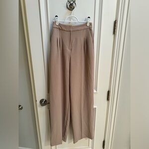 NEW Express Super High Waisted Pleated Wide Leg in Beige Size 0